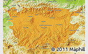 Political Map of Ain Dafla, physical outside