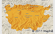 Political Map of Ain Dafla, shaded relief outside