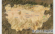Satellite Map of Ain Dafla, darken