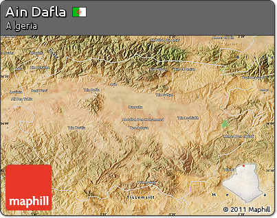 Satellite Map of Ain Dafla