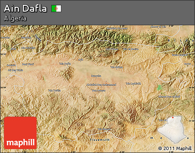 Satellite Map of Ain Dafla