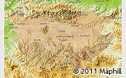 Satellite Map of Ain Dafla, physical outside