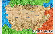 Satellite Map of Ain Dafla, political outside