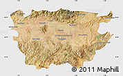 Satellite Map of Ain Dafla, single color outside