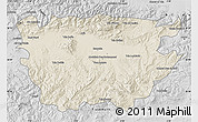 Shaded Relief Map of Ain Dafla, desaturated