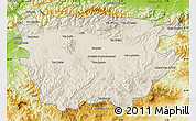 Shaded Relief Map of Ain Dafla, physical outside