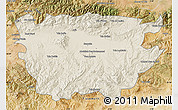 Shaded Relief Map of Ain Dafla, satellite outside