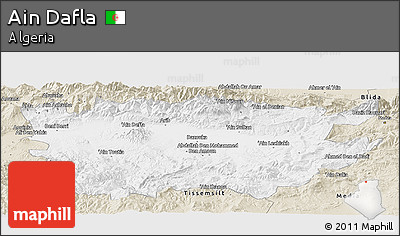 Classic Style Panoramic Map of Ain Dafla