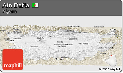 Classic Style Panoramic Map of Ain Dafla