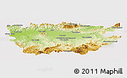Physical Panoramic Map of Ain Dafla, cropped outside