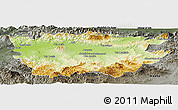 Physical Panoramic Map of Ain Dafla, darken, semi-desaturated