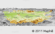 Physical Panoramic Map of Ain Dafla, desaturated