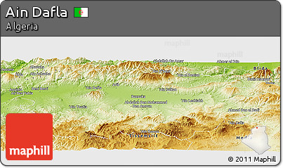 Physical Panoramic Map of Ain Dafla