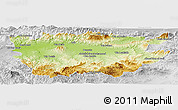 Physical Panoramic Map of Ain Dafla, lighten, desaturated
