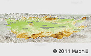 Physical Panoramic Map of Ain Dafla, lighten, semi-desaturated