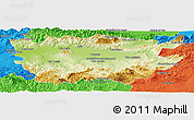 Physical Panoramic Map of Ain Dafla, political outside