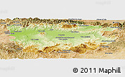 Physical Panoramic Map of Ain Dafla, satellite outside