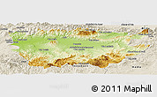 Physical Panoramic Map of Ain Dafla, shaded relief outside