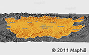 Political Panoramic Map of Ain Dafla, darken, desaturated