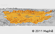Political Panoramic Map of Ain Dafla, lighten, desaturated