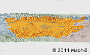 Political Panoramic Map of Ain Dafla, lighten, semi-desaturated