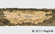 Satellite Panoramic Map of Ain Dafla, darken