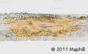 Satellite Panoramic Map of Ain Dafla, lighten, semi-desaturated