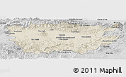 Shaded Relief Panoramic Map of Ain Dafla, desaturated
