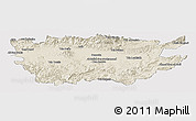 Shaded Relief Panoramic Map of Ain Dafla, single color outside
