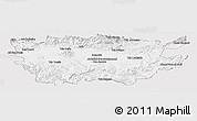 Silver Style Panoramic Map of Ain Dafla, single color outside