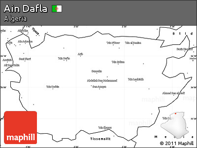 Blank Simple Map of Ain Dafla