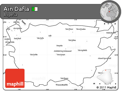 Blank Simple Map of Ain Dafla