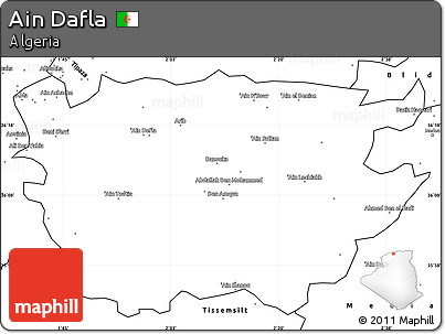 Blank Simple Map of Ain Dafla