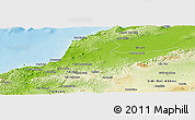 Physical Panoramic Map of Ain Tamouchent