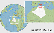 Savanna Style Location Map of Alger, highlighted country, within the entire country