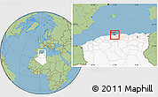 Savanna Style Location Map of Alger, highlighted country