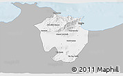 Gray 3D Map of Annaba, single color outside