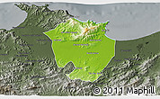 Physical 3D Map of Annaba, darken, semi-desaturated