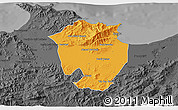 Political 3D Map of Annaba, darken, desaturated