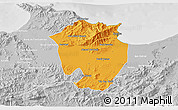 Political 3D Map of Annaba, lighten, desaturated