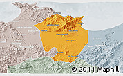 Political 3D Map of Annaba, lighten, semi-desaturated