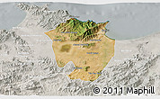 Satellite 3D Map of Annaba, lighten, semi-desaturated