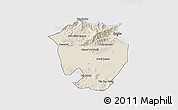 Shaded Relief 3D Map of Annaba, cropped outside