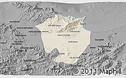Shaded Relief 3D Map of Annaba, darken, desaturated