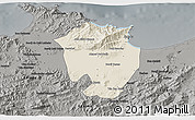 Shaded Relief 3D Map of Annaba, darken, semi-desaturated