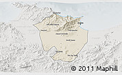 Shaded Relief 3D Map of Annaba, lighten, semi-desaturated