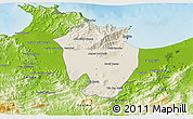 Shaded Relief 3D Map of Annaba, physical outside