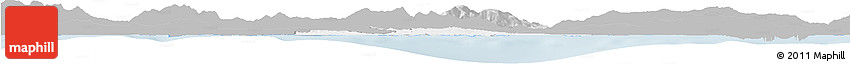 Gray Horizon Map of Annaba, single color outside