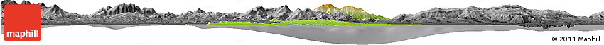 Physical Horizon Map of Annaba, darken, desaturated