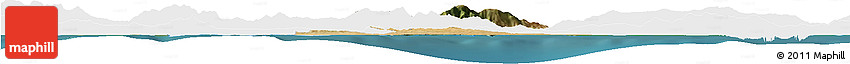 Satellite Horizon Map of Annaba, single color outside